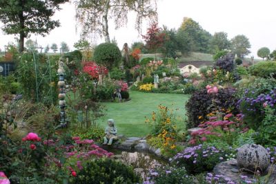 Herbstblick von der Terrasse aus